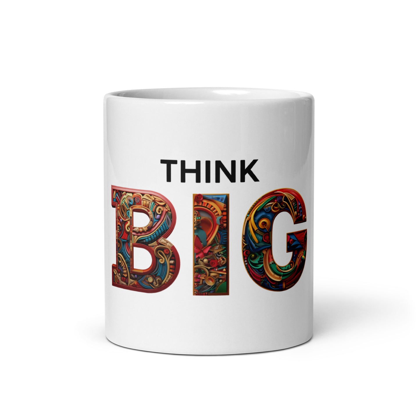 White glossy mug