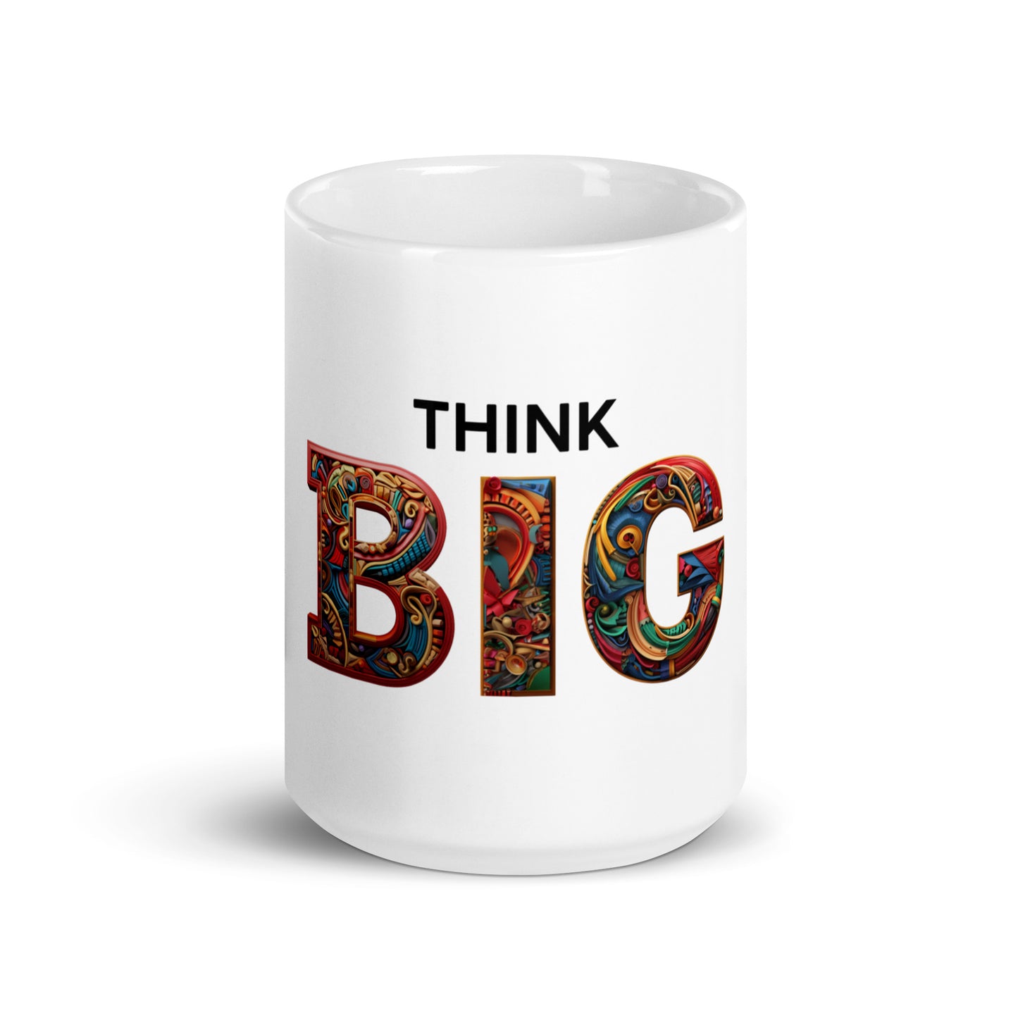 White glossy mug