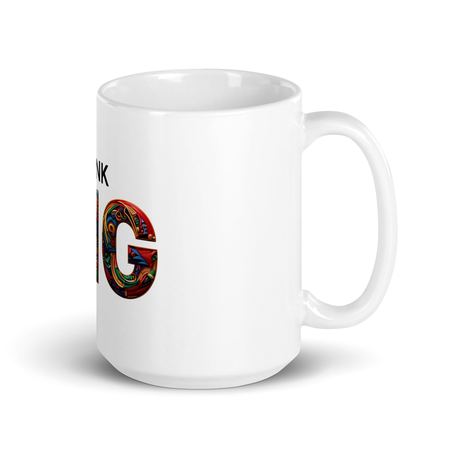 White glossy mug